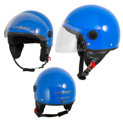 Open face jet helmet moped - face,