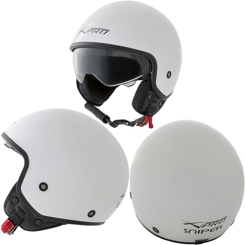 Open face jet helmet moped - face,