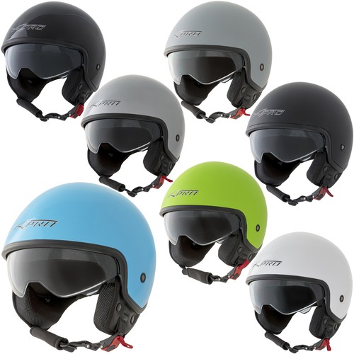 Open face jet helmet - open,