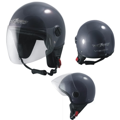 Open face jet helmet moped - open,
