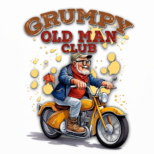 Grumpy old man club - grumpy, decal